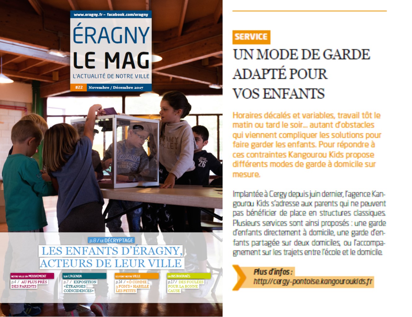 Eragny Le Mag parle de Kangourou Kids Cergy-Pontoise
